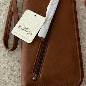 Free People Distressed Vegan Wallet NWT
